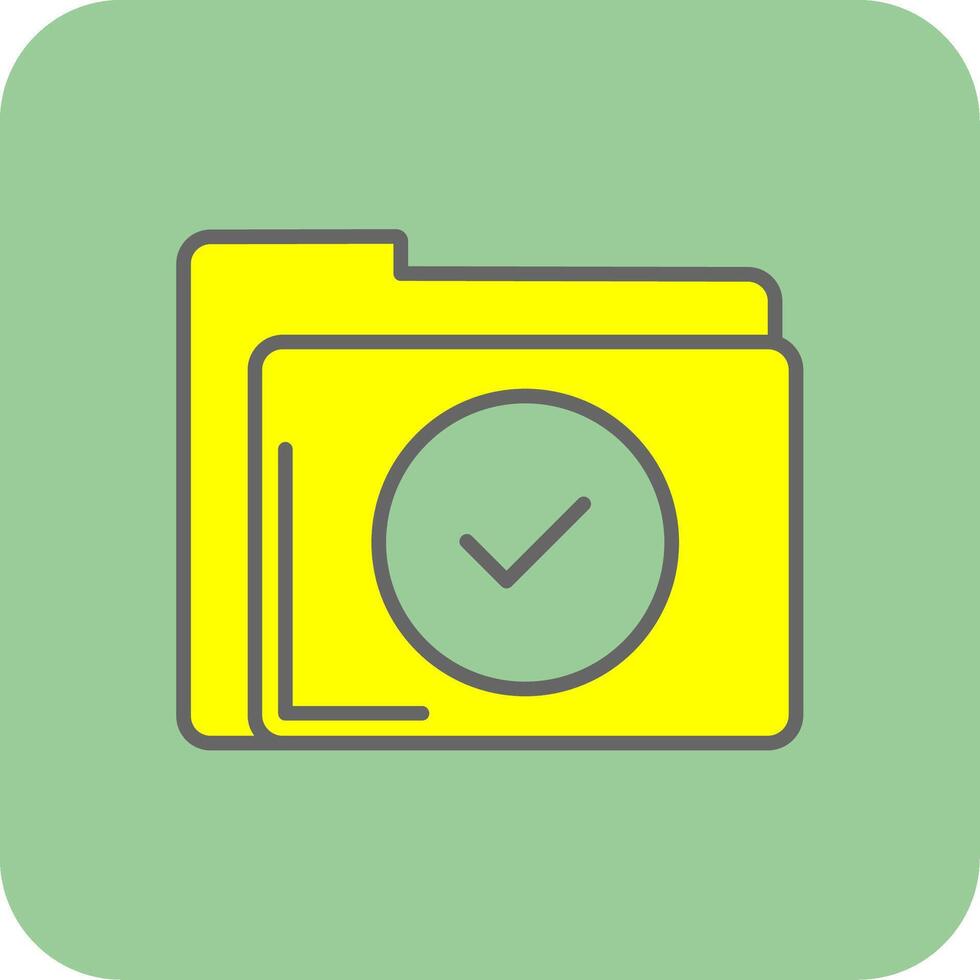 Folder Glyph Gradient Corner Icon vector