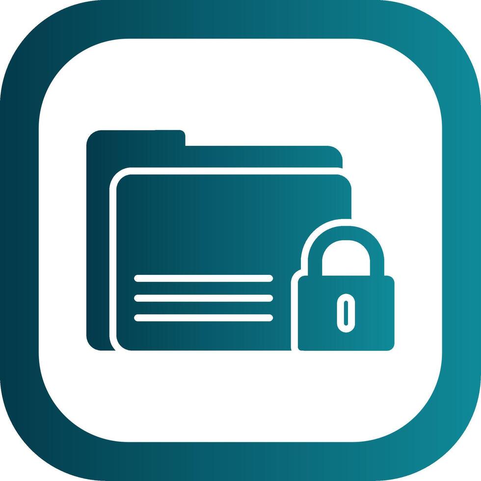 Secure Glyph Gradient Corner Icon vector