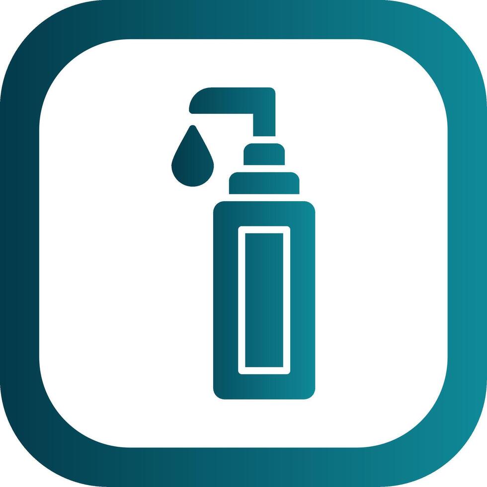 Face Cleanser Glyph Gradient Corner Icon vector