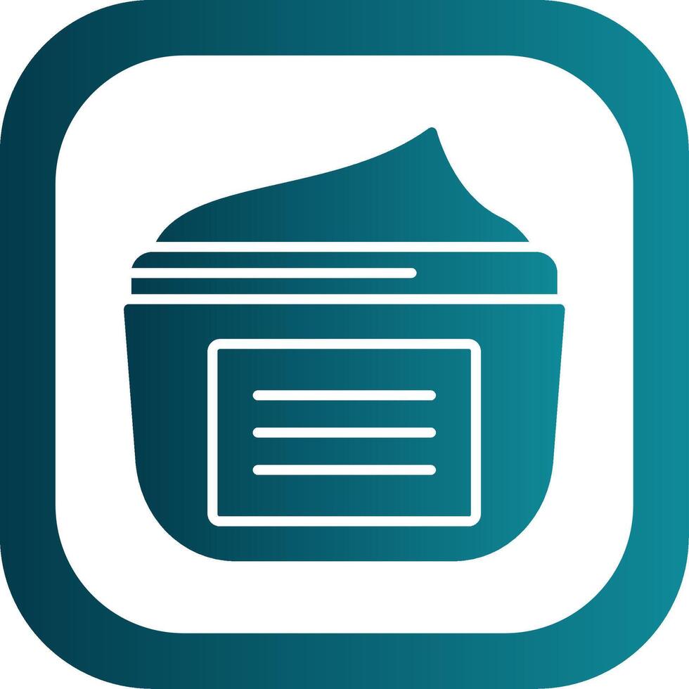 Moisturizer Glyph Gradient Corner Icon vector