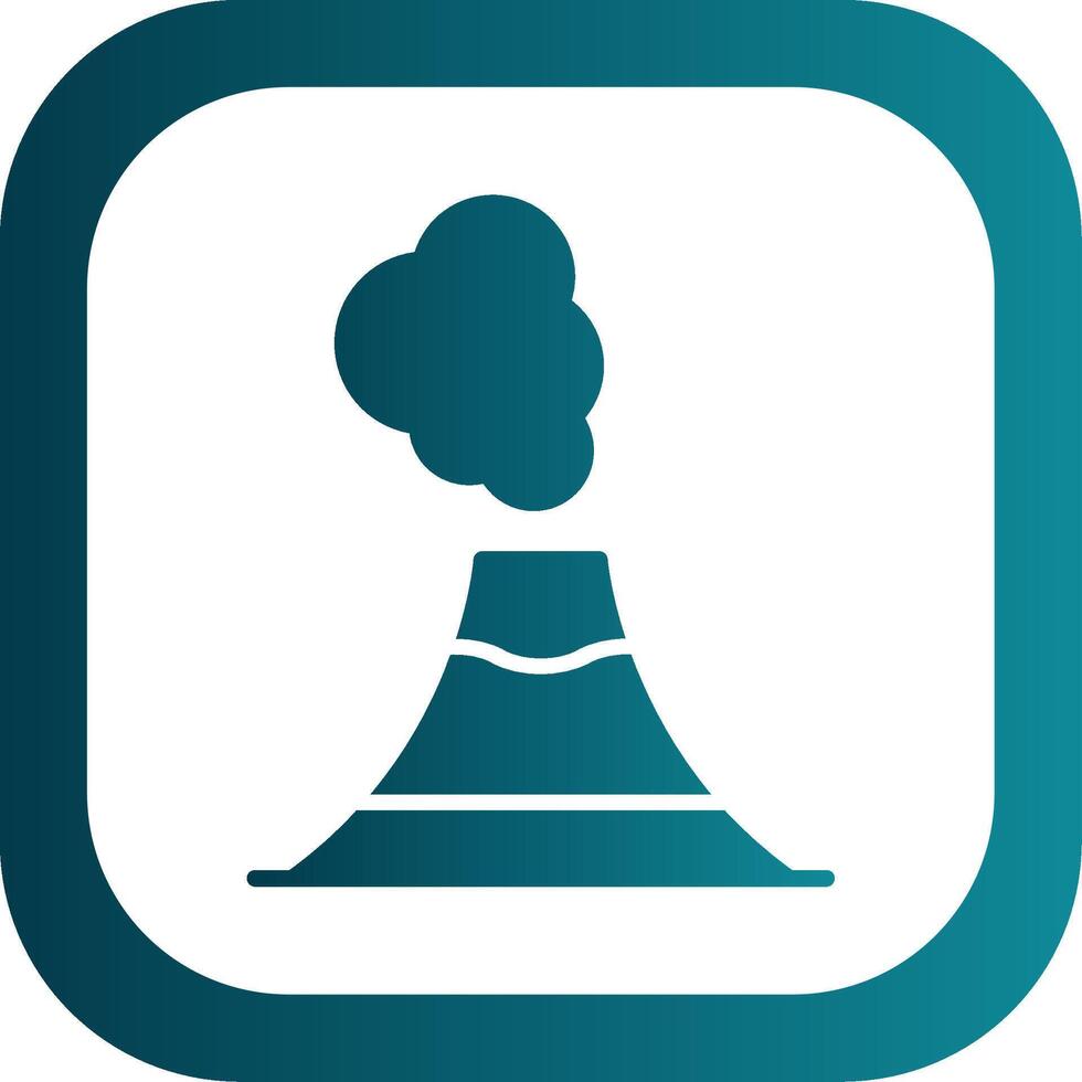 Volcano Glyph Gradient Corner Icon vector