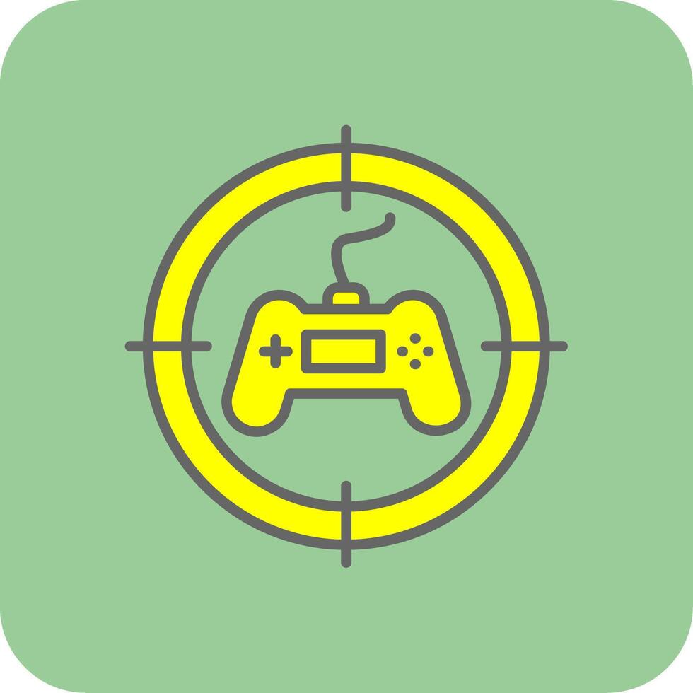 Shooting Game Glyph Gradient Corner Icon vector