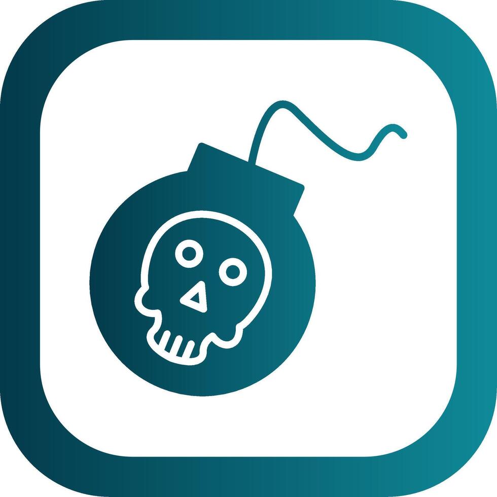 Bomb Glyph Gradient Corner Icon vector