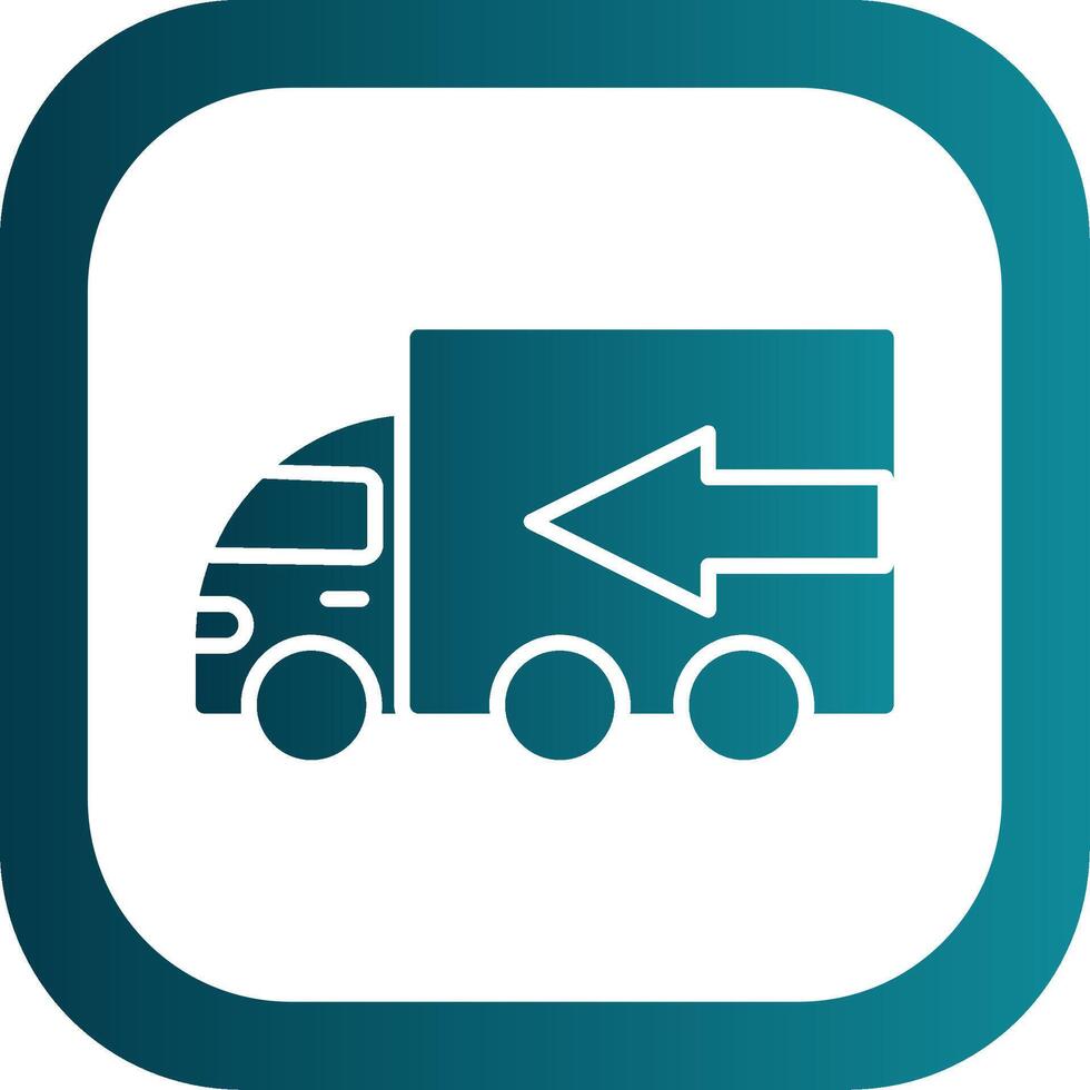 Truck Glyph Gradient Corner Icon vector