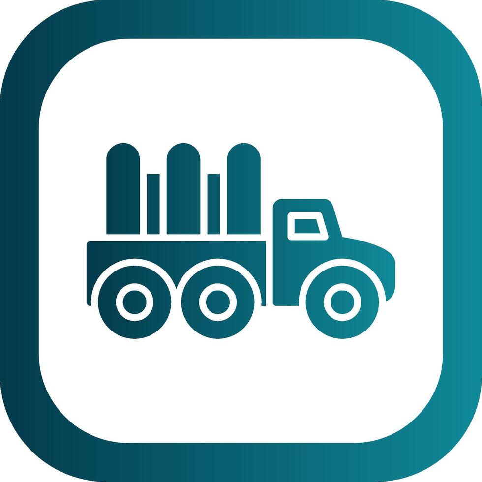 Truck Glyph Gradient Corner Icon vector