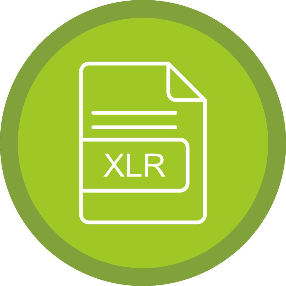 XLR File Format Line Multi Circle Icon vector