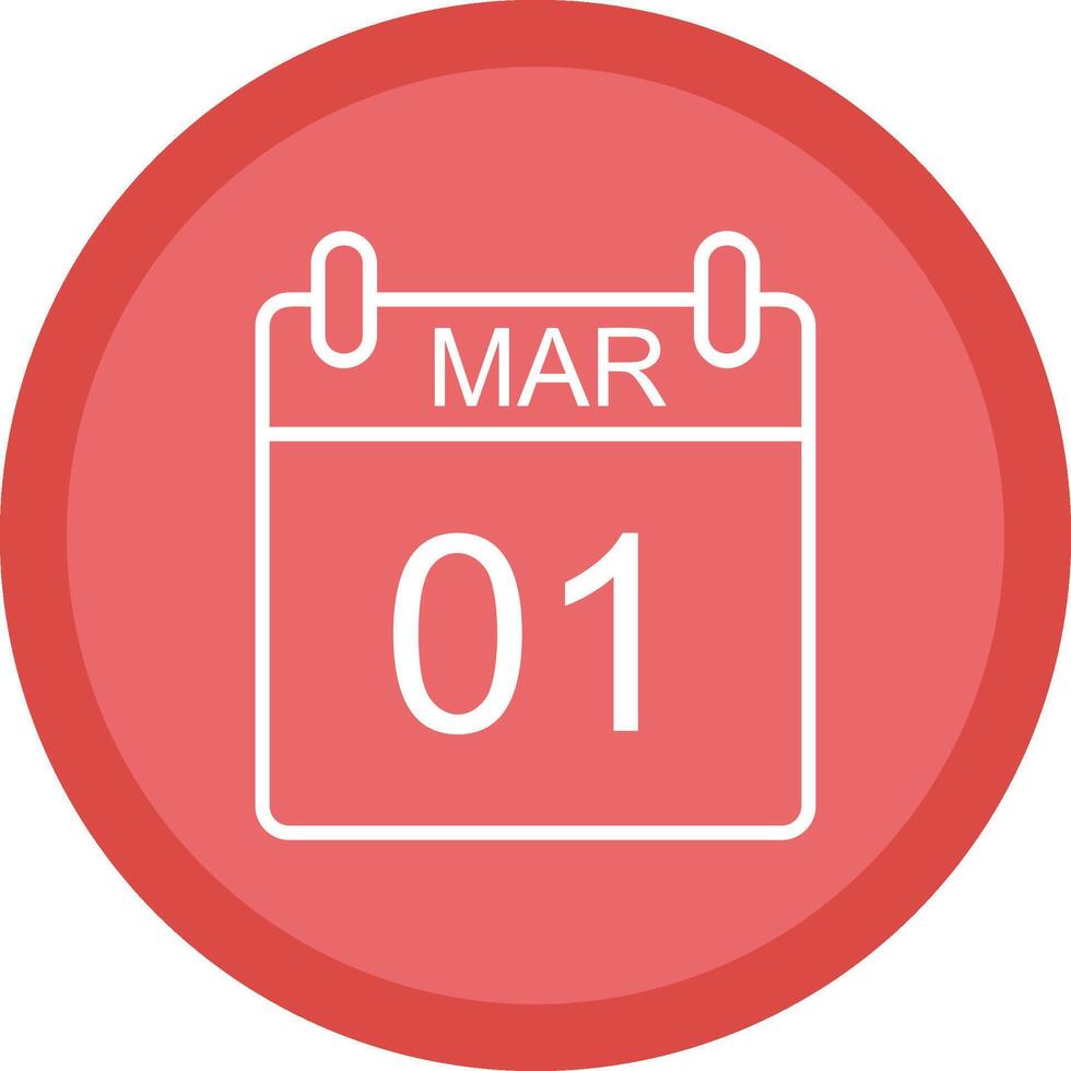 March Line Multi Circle Icon vector
