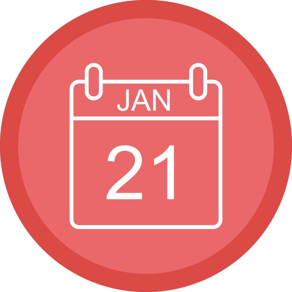 January Line Multi Circle Icon vector