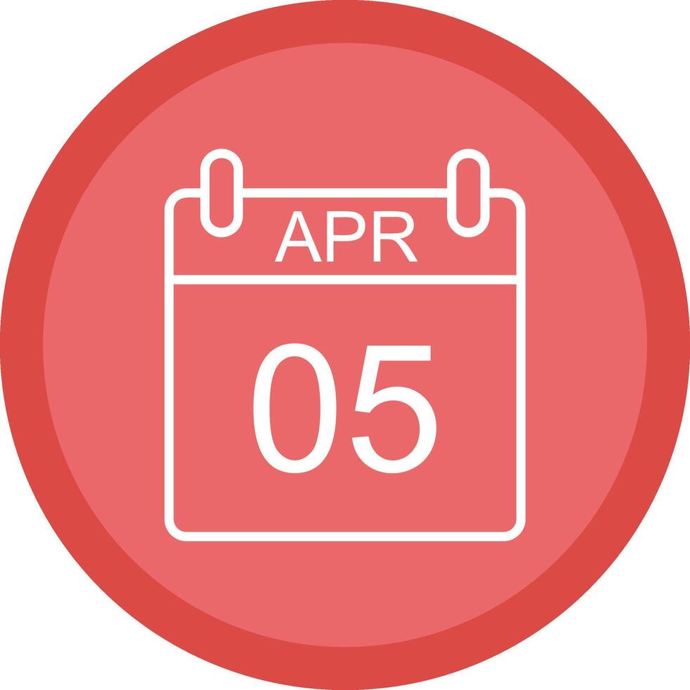 April Line Multi Circle Icon vector