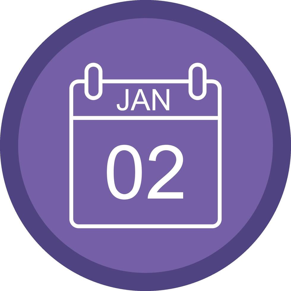 January Line Multi Circle Icon vector