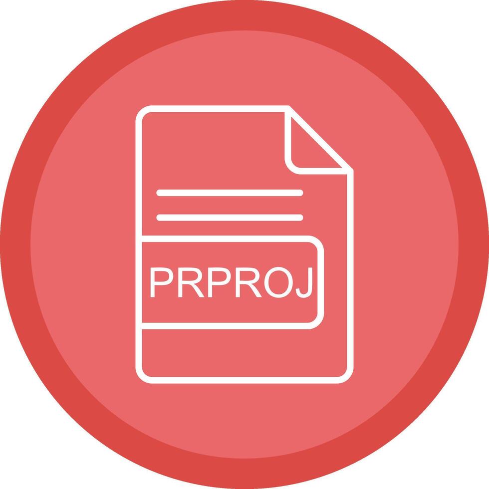 PRPROJ File Format Line Multi Circle Icon vector