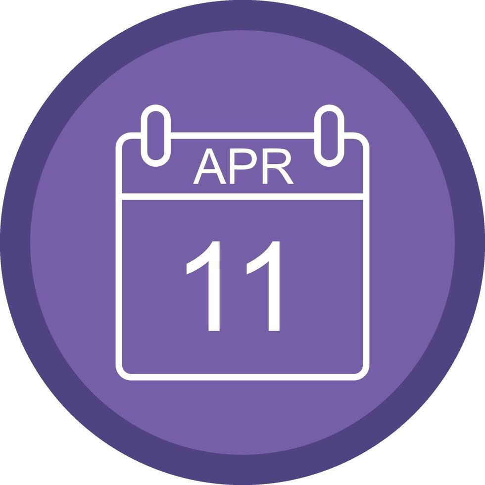 April Line Multi Circle Icon vector