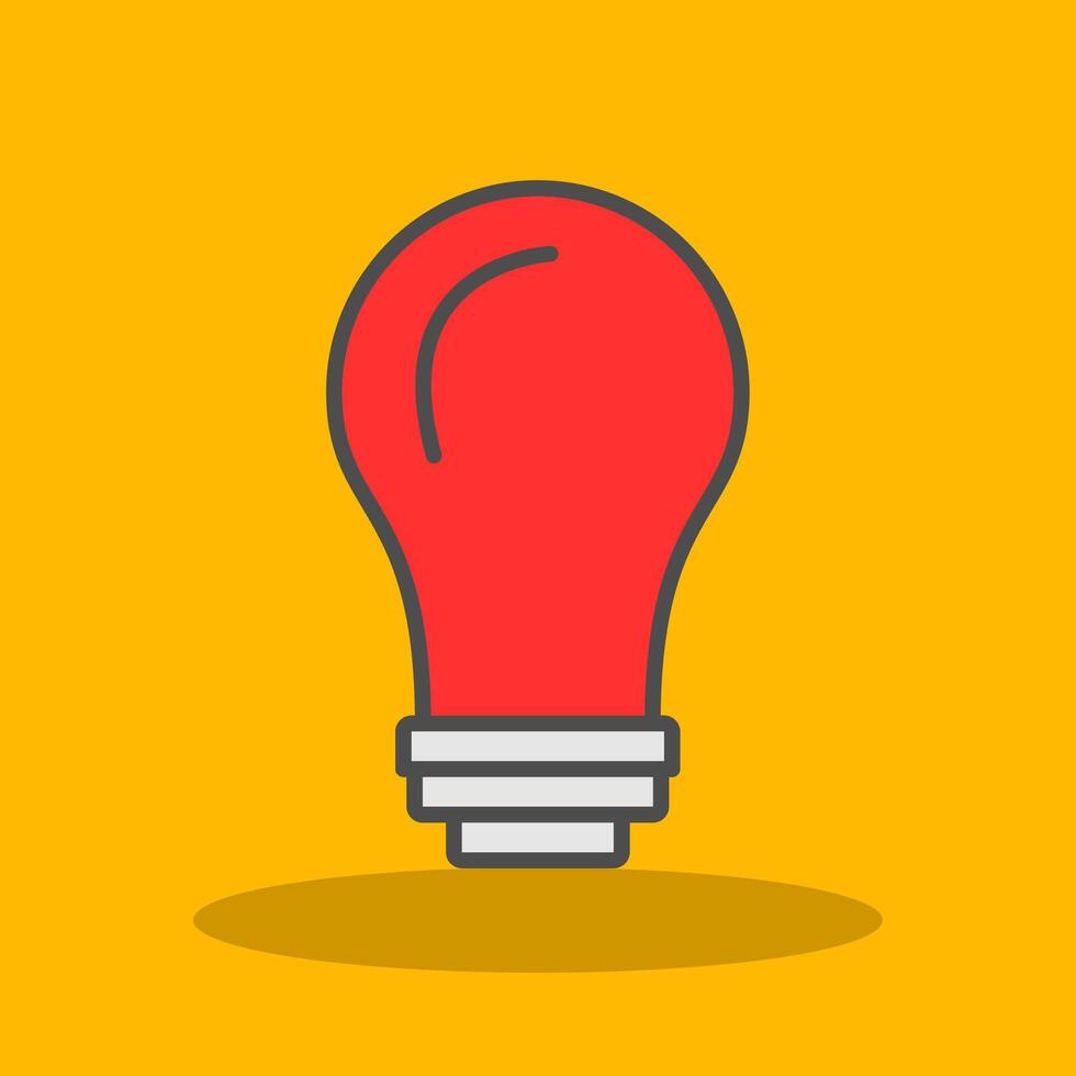 Light Bulb Filled Shadow Icon vector