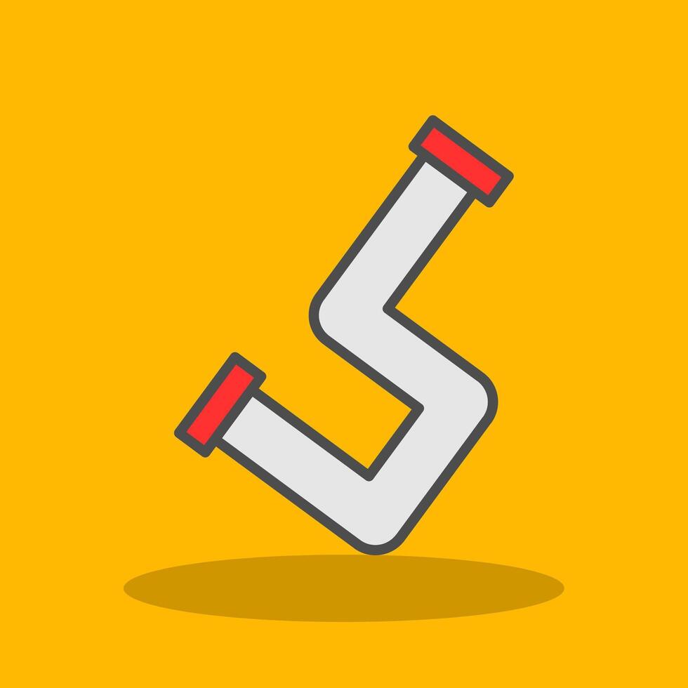 PipeFilled Shadow Filled Shadow Icon vector