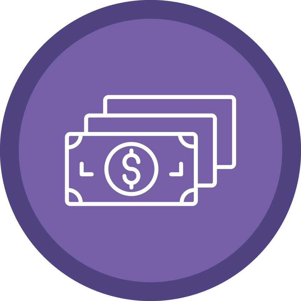 Money Line Multi Circle Icon vector