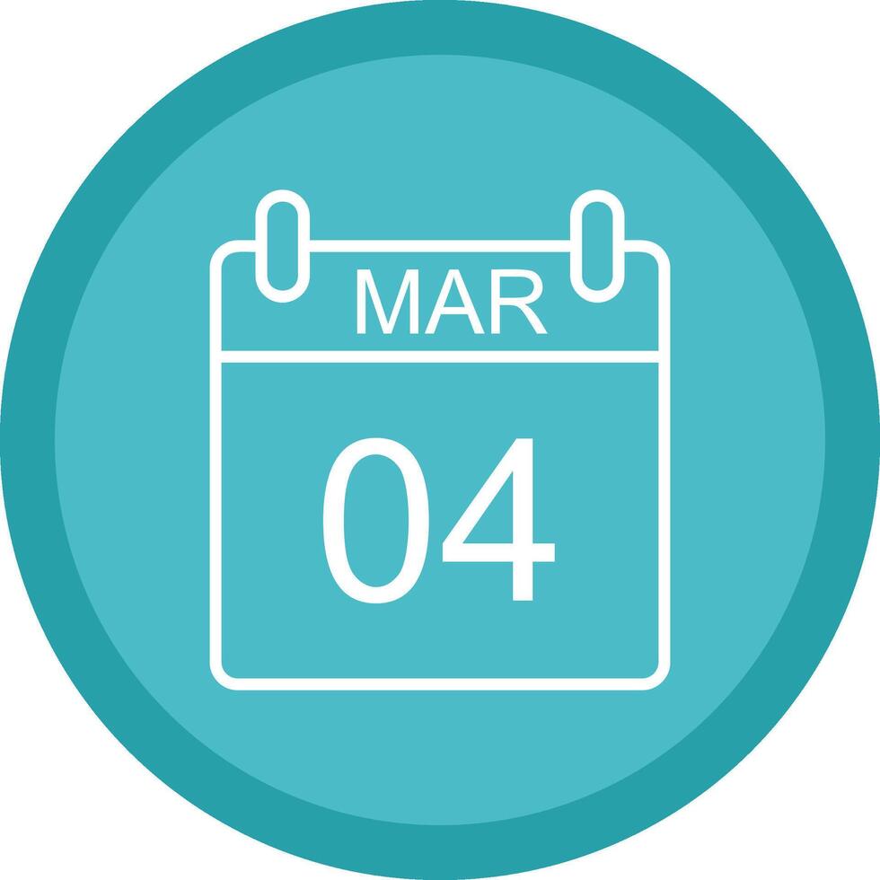 March Line Multi Circle Icon vector