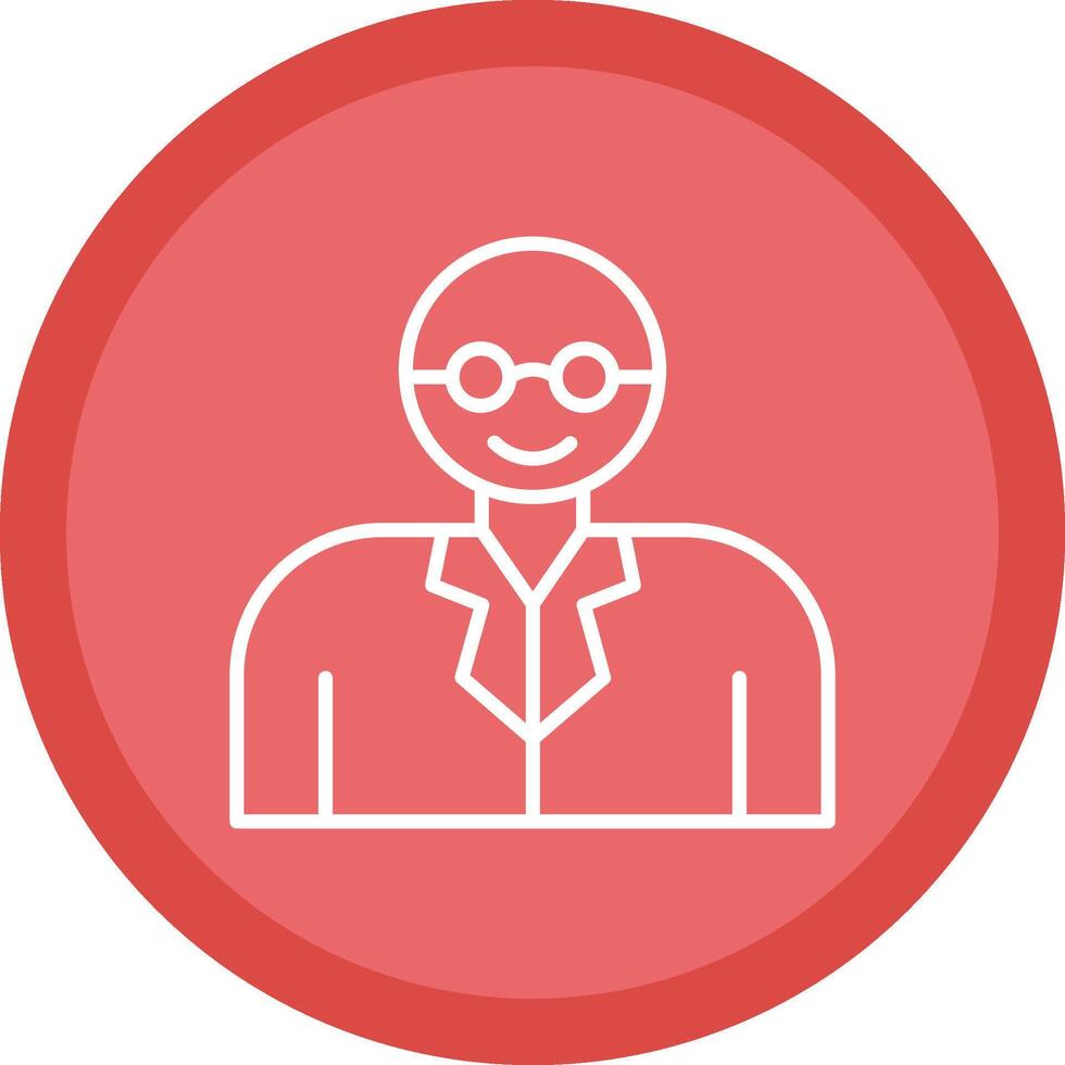Professor Line Multi Circle Icon vector