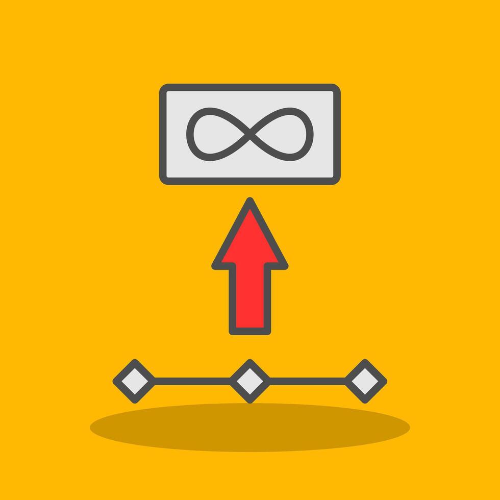 Unlimited Storage Filled Shadow Icon vector