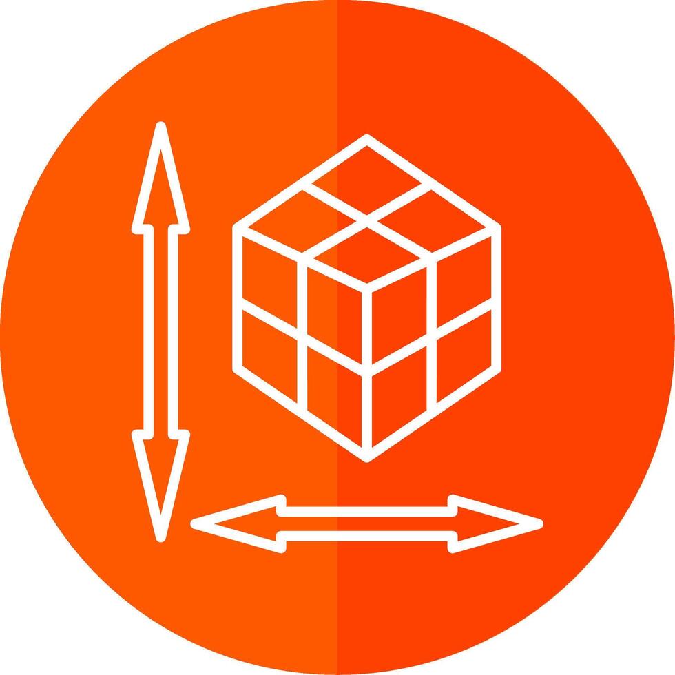 Rubik Line Yellow White Icon vector