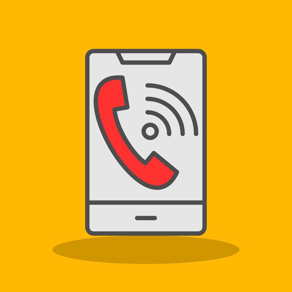 Wifi Call Filled Shadow Icon vector