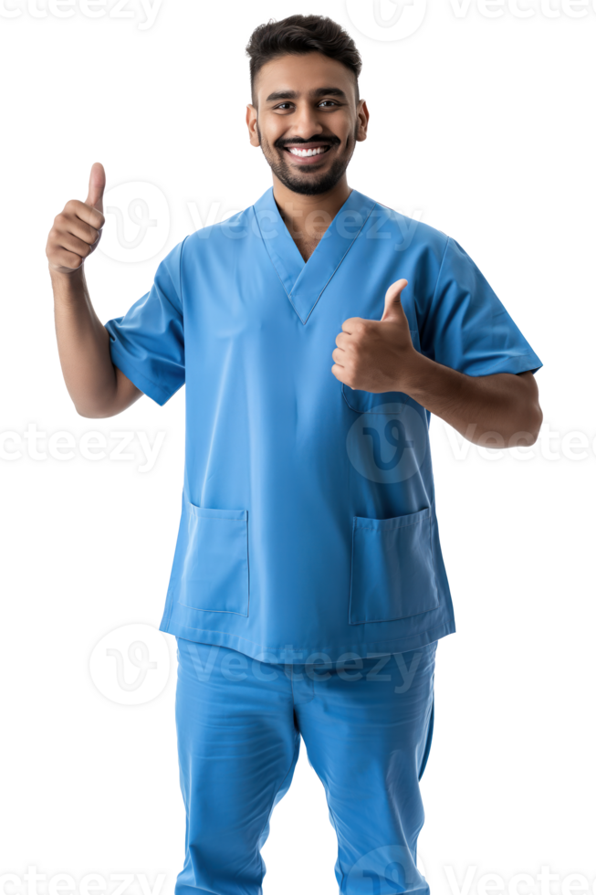 portrait of Indian Male Nurse wearing uniform png