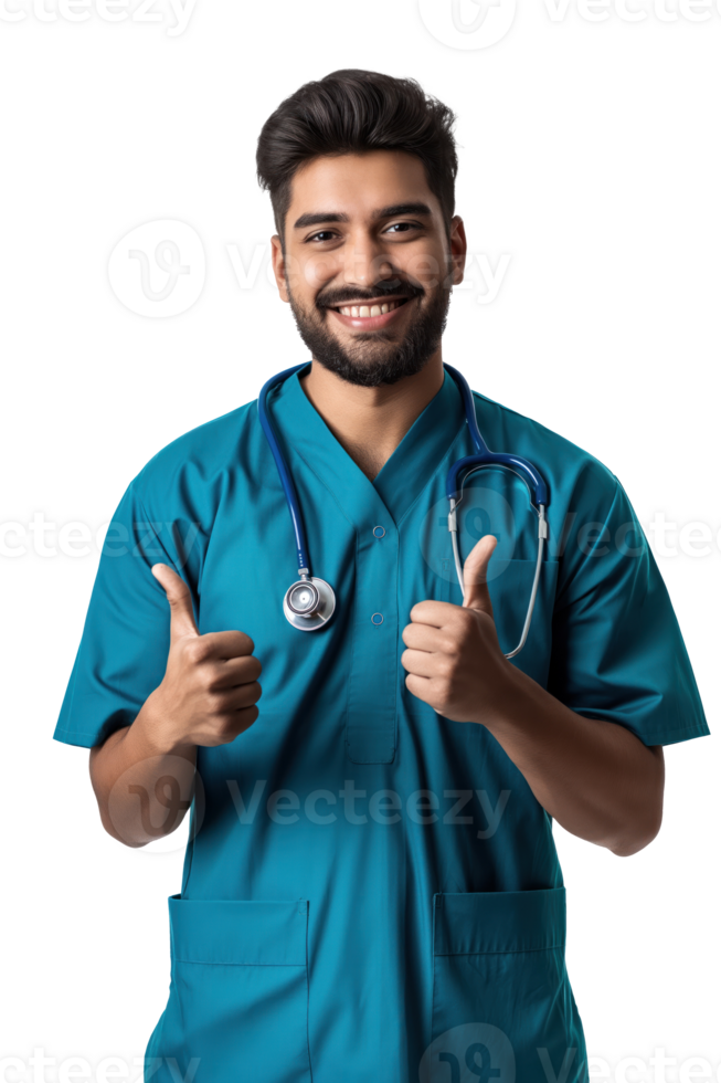 portrait of Indian Male Nurse wearing uniform png