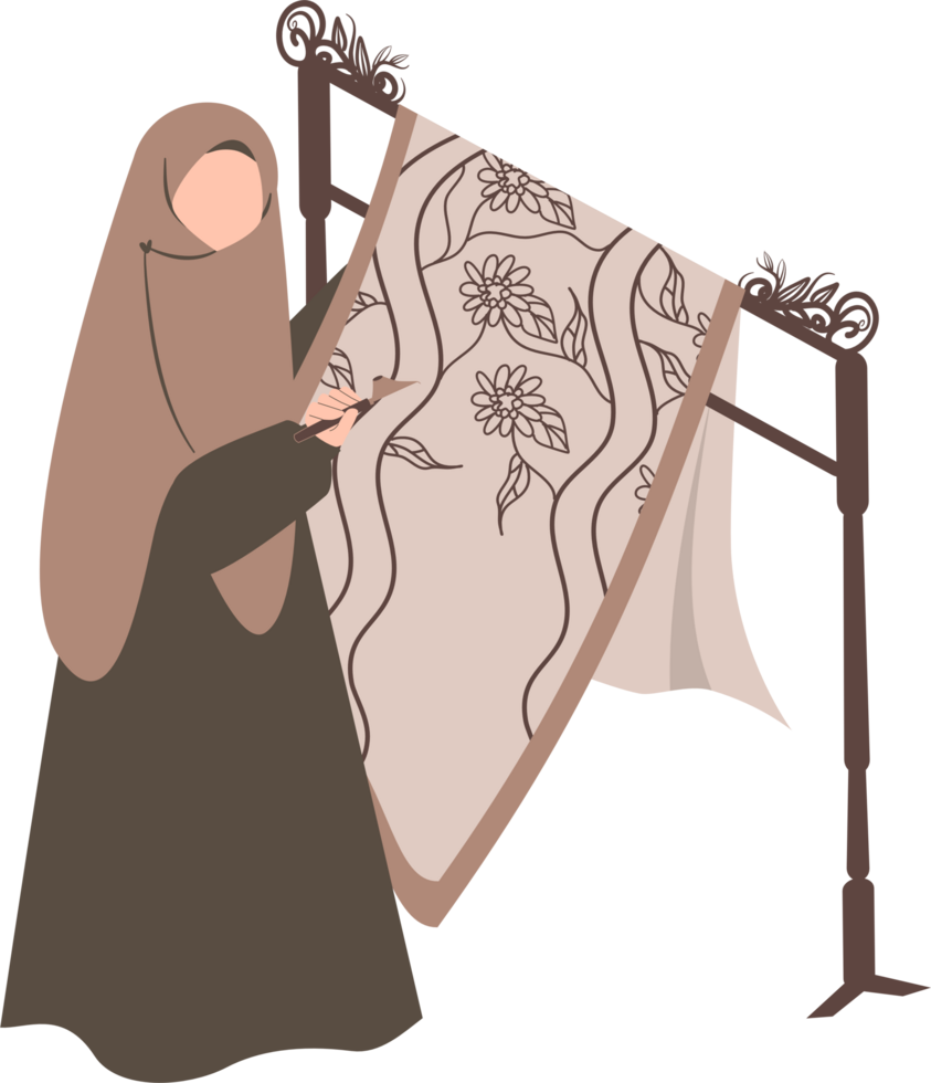 Batik day Illustration png