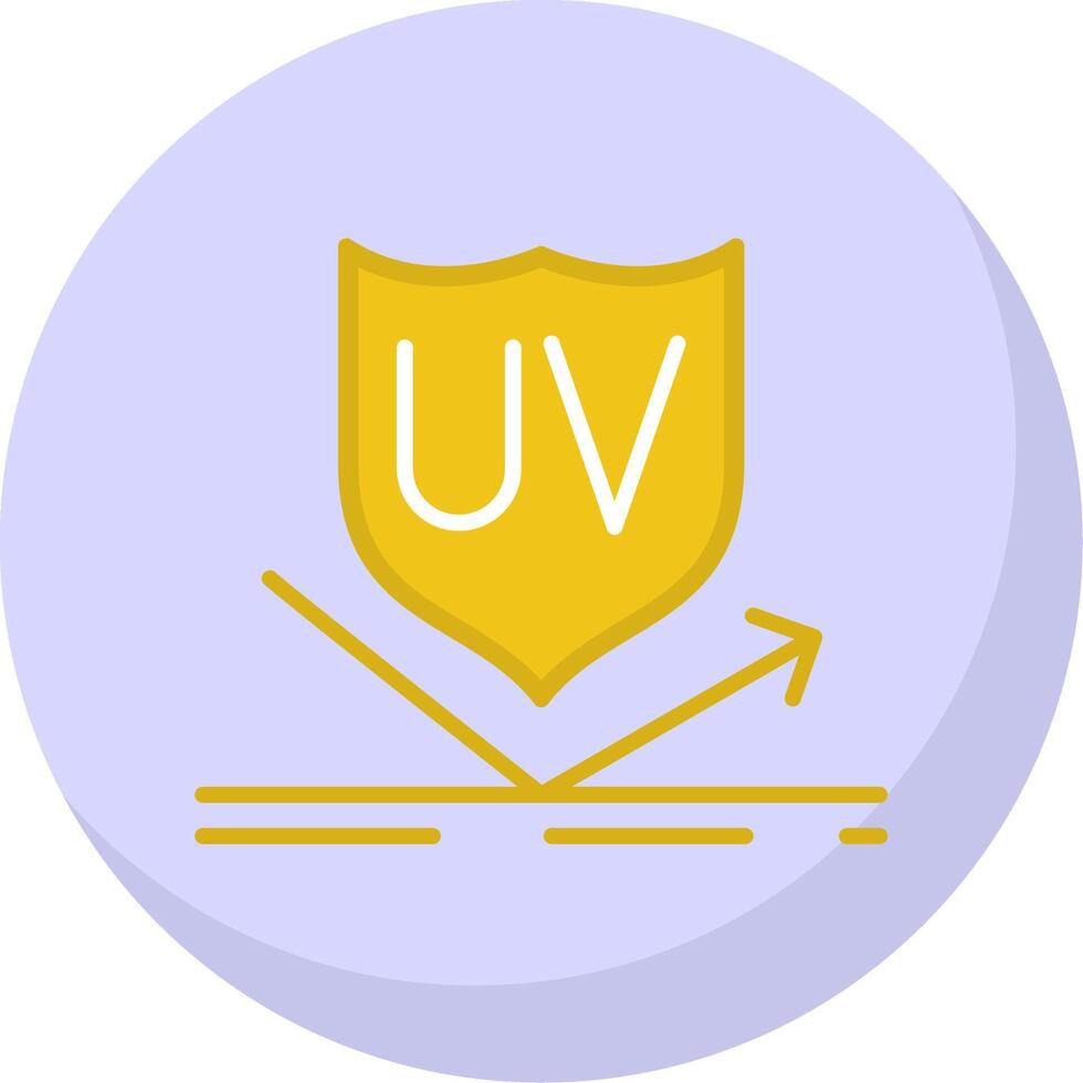 UV Protection Flat Bubble Icon vector
