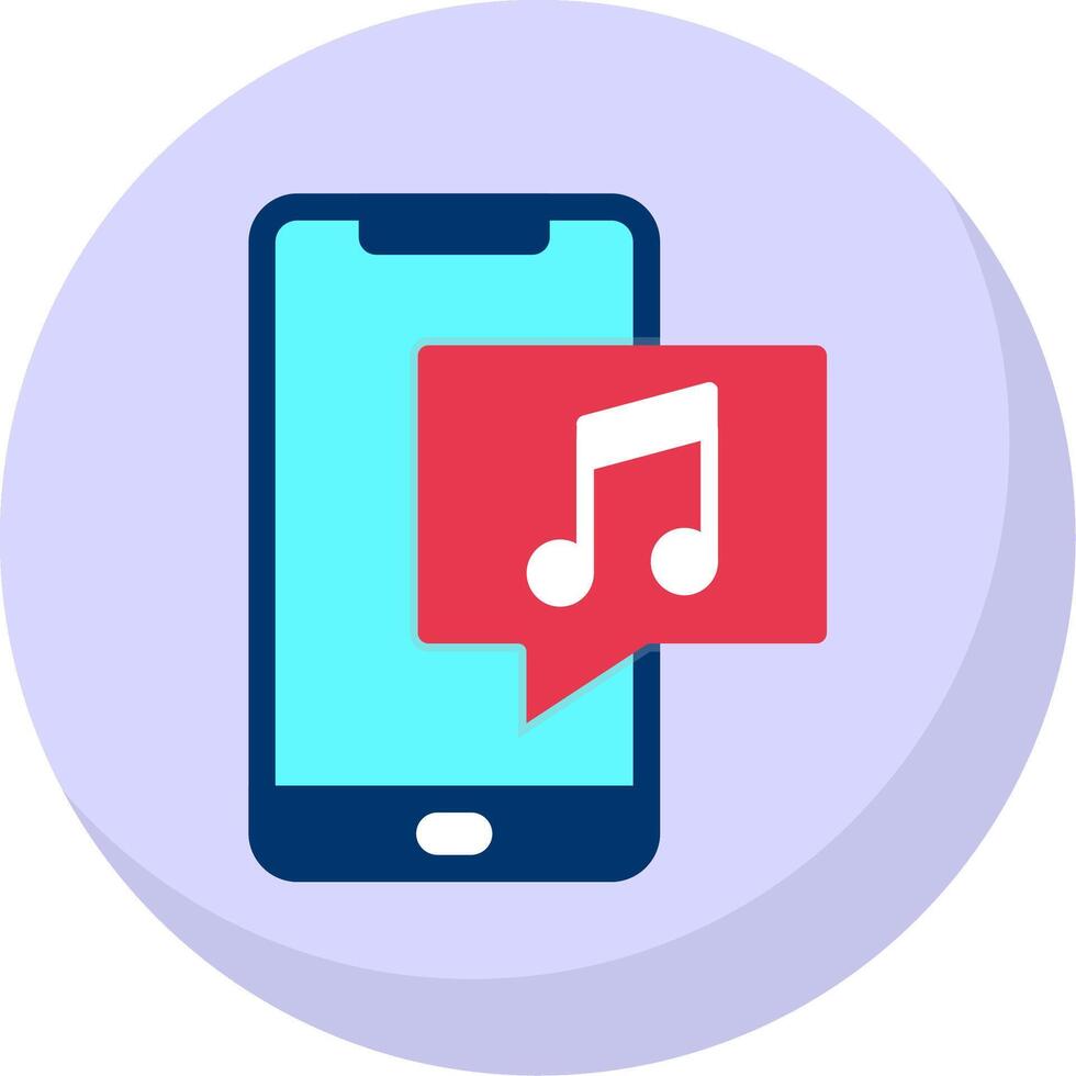 Mobile Flat Bubble Icon vector