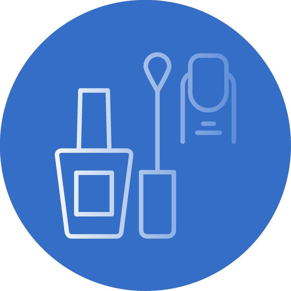 Nail Flat Bubble Icon vector