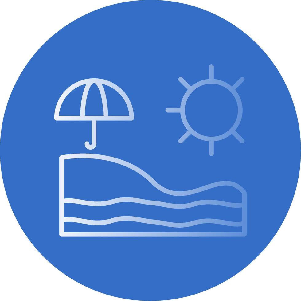 Beach Flat Bubble Icon vector