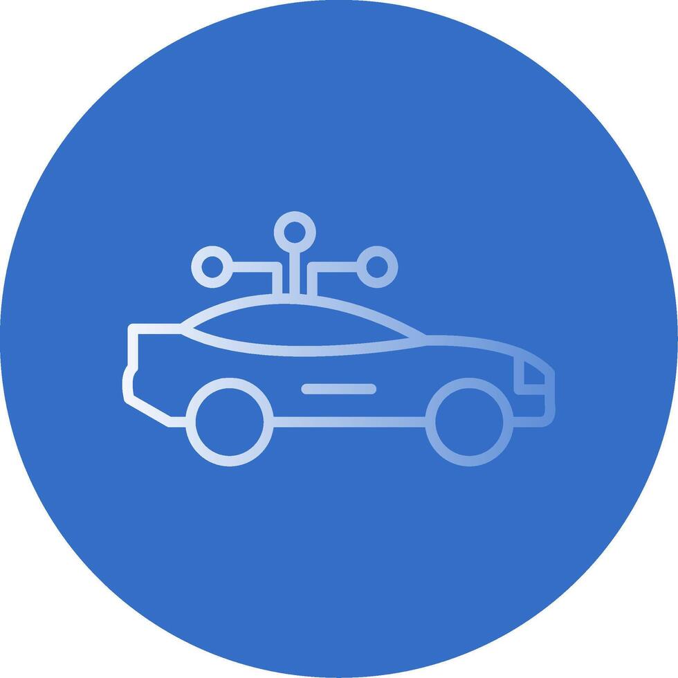 Smart Car Flat Bubble Icon vector