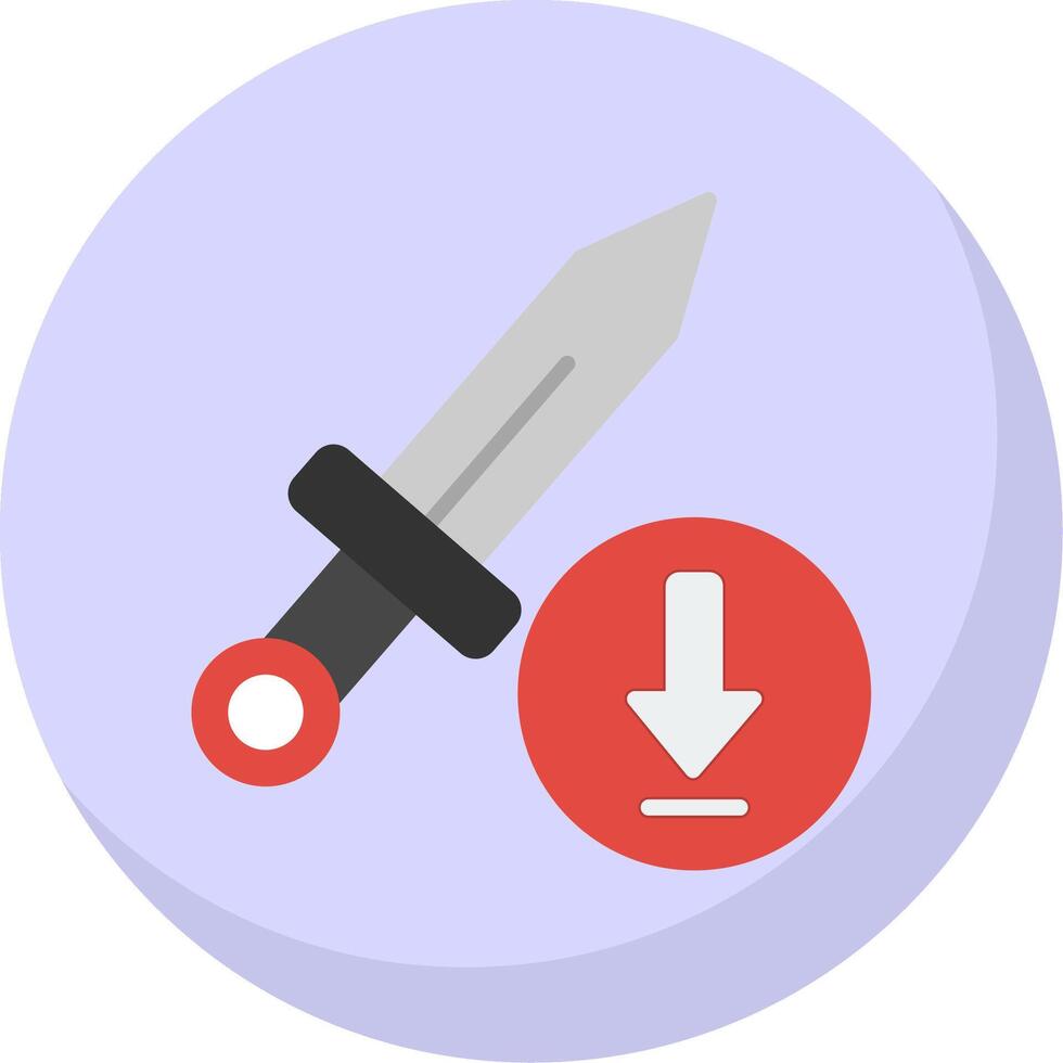 Weapon Flat Bubble Icon vector