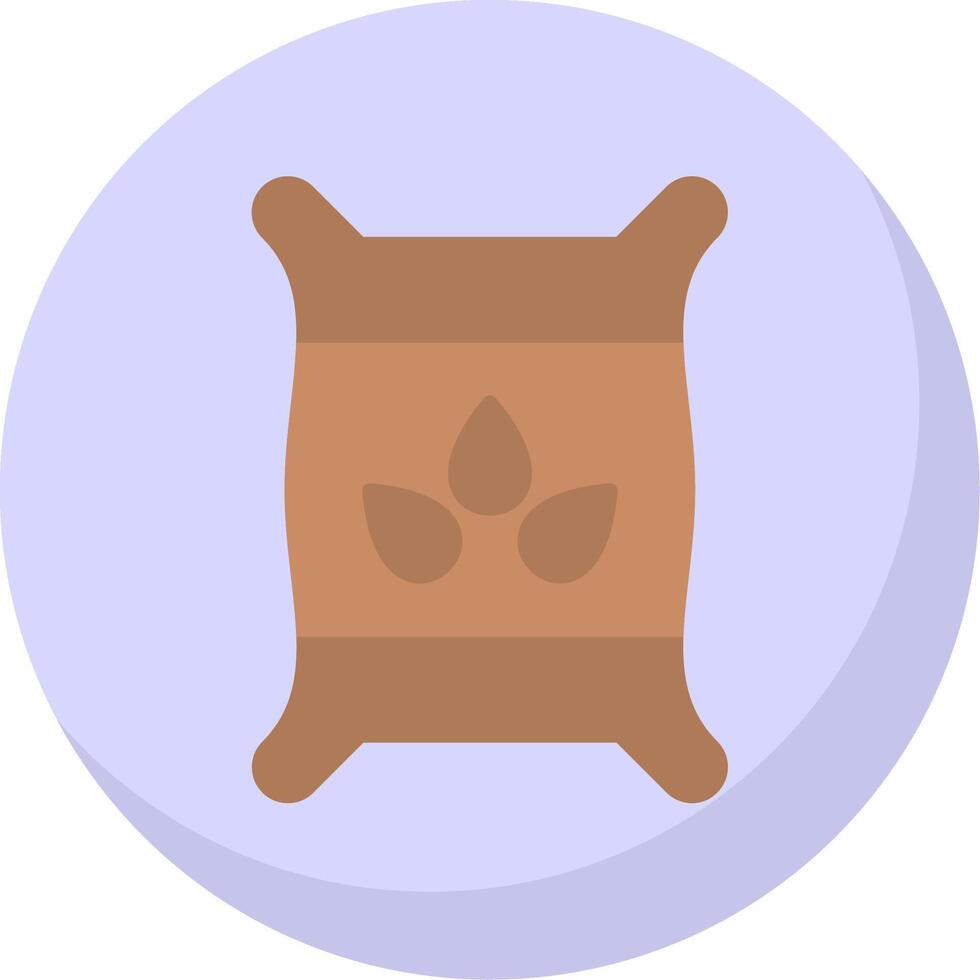 semilla bolso plano burbuja icono vector