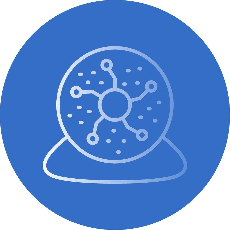Plasma Ball Flat Bubble Icon vector