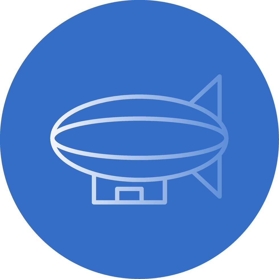 Blimp Flat Bubble Icon vector