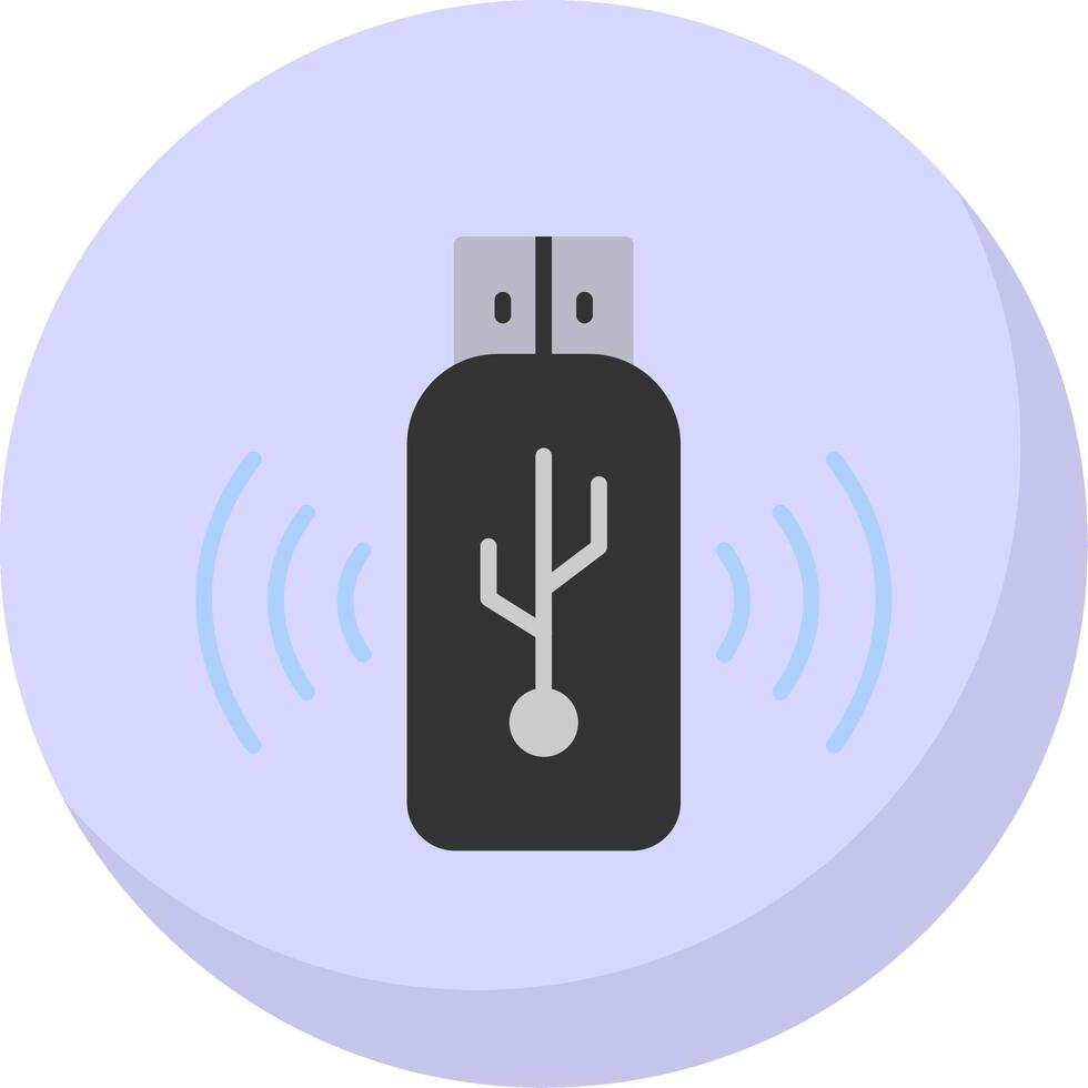 Usb Flat Bubble Icon vector