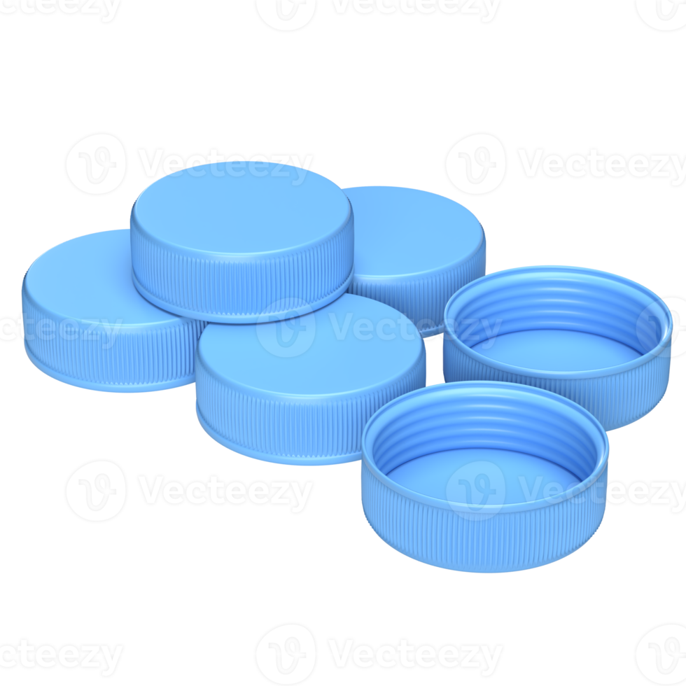 The bottle cap for drink or food product 3d rendering. png