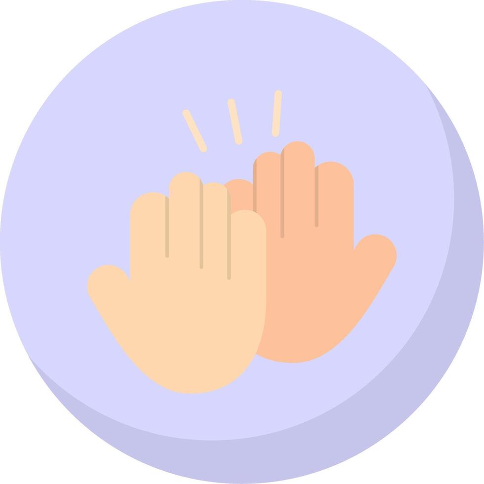 High Five Flat Bubble Icon vector