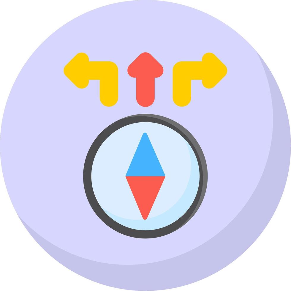 Direction Flat Bubble Icon vector