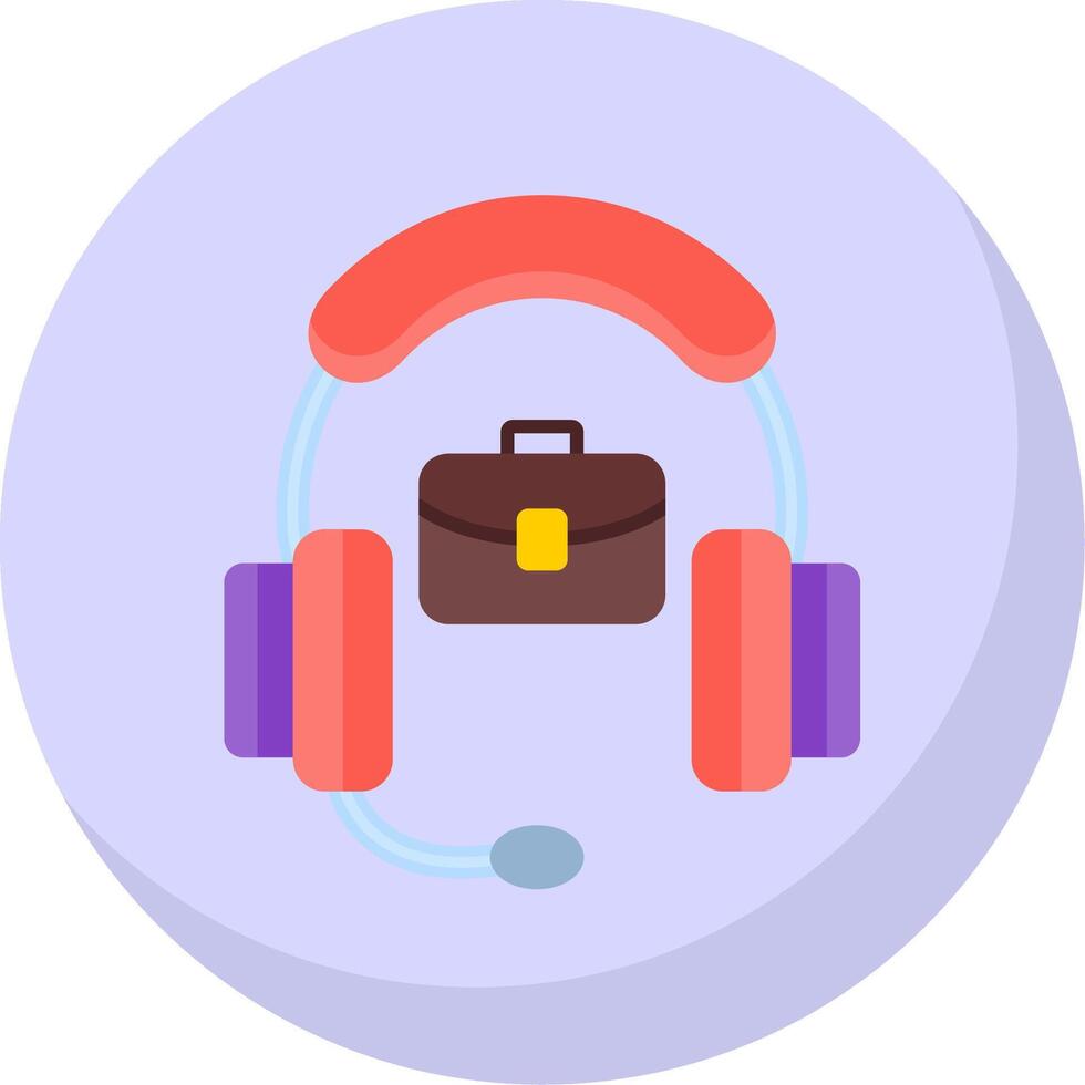 Support Flat Bubble Icon vector