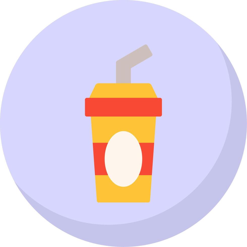 Cold Drink Flat Bubble Icon vector