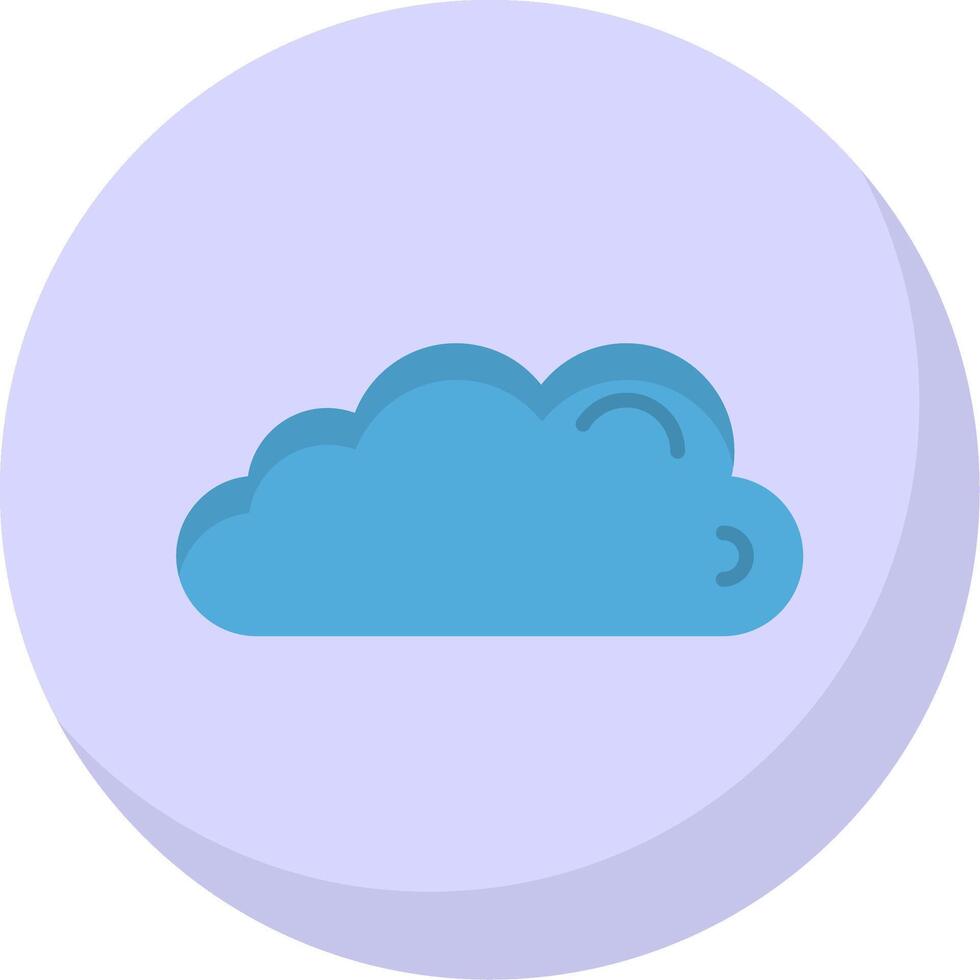 nube plano burbuja icono vector