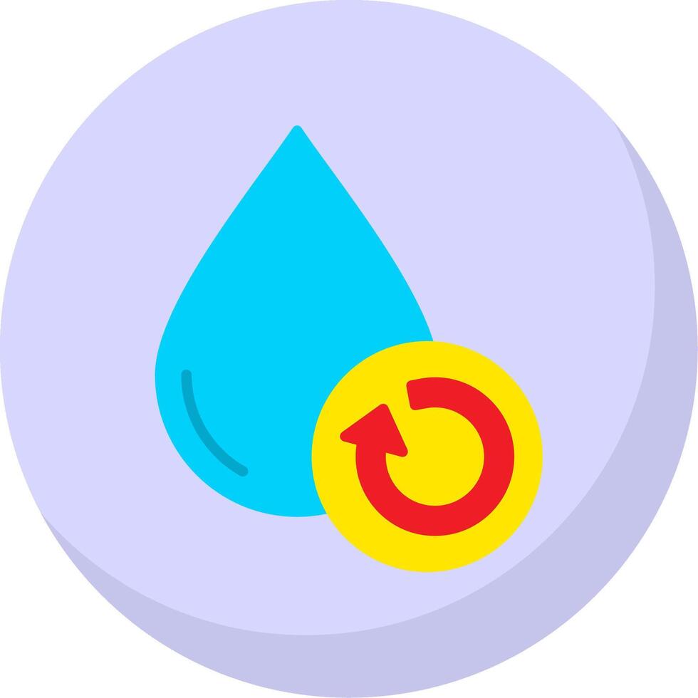 agua tratamiento plano burbuja icono vector