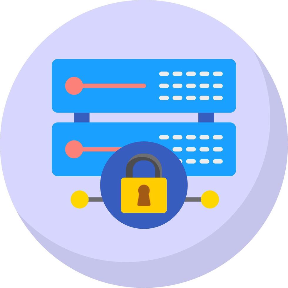Data Protection Flat Bubble Icon vector