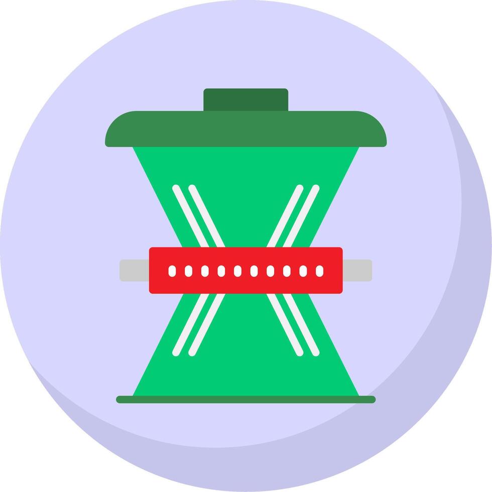 Waste Reduction Flat Bubble Icon vector