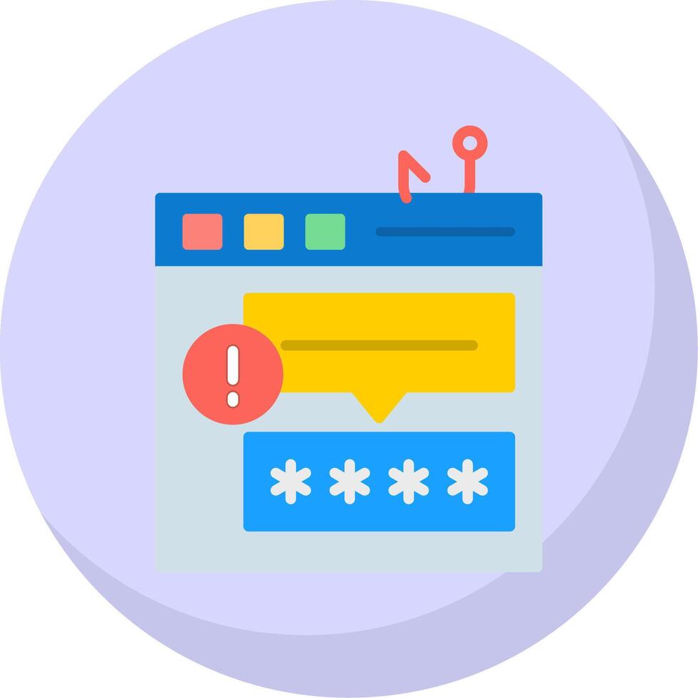 Spoofing Flat Bubble Icon vector
