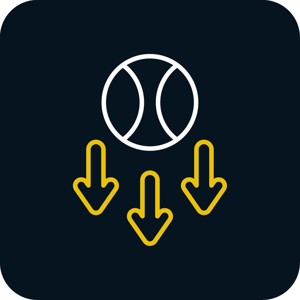 Gravity Line Red Circle Icon vector