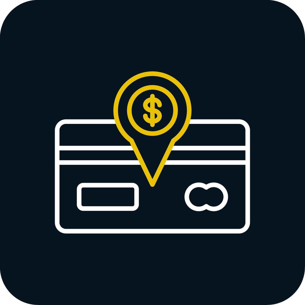 Direct Debit Line Red Circle Icon vector