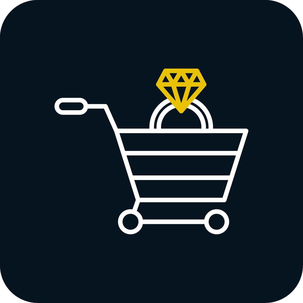 Shopping Cart Line Red Circle Icon vector